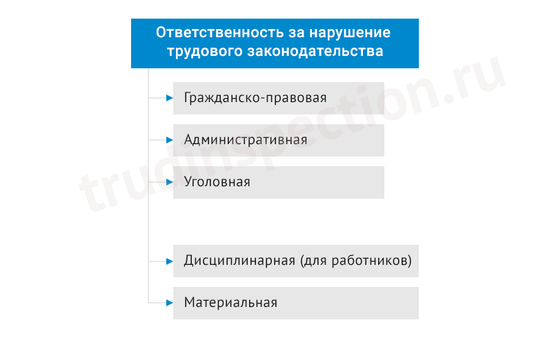 Ответственность за нарушение трудового законодательства